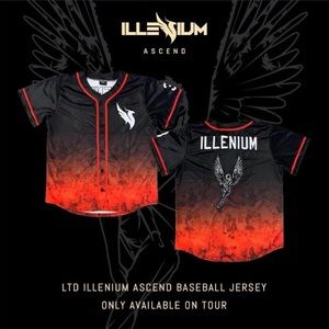Illenium Ascend Jersey L Black / Red Flames 2019